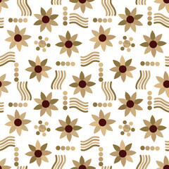 Fototapeta premium Vector - Colored geometric template seamless pattern.