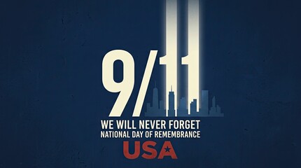 Commemorative design for 911 national day of remembrance in usa