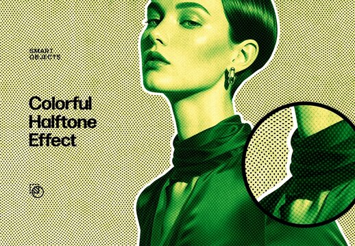 Colorful Halftone Effect For Poster And Print Design