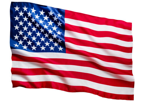 US flag, USA flag, American national flag in PNG on transparent background