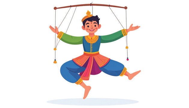 Traditional Kathputli Puppet Dancer India.