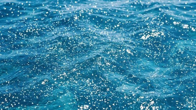 여름느낌의 스카이블루 배경 위 거품 비눗방울 물결 윤슬Bubble soap bubbles on a summery sky blue background