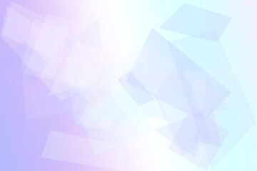Obraz premium Soft blue and lilac polygon shapes overlap with translucent depth, forming an airy modern abstract background suitable for tech branding and headers.