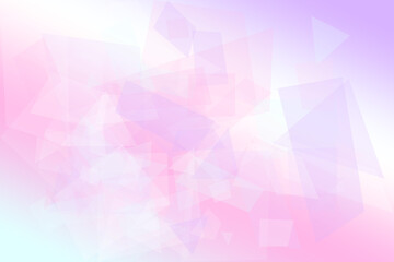 Naklejka premium A soft pink and white triangle constellation drifts across a bright gradient, delivering a calm dreamy glow for social banners, beauty brands, and event invites.