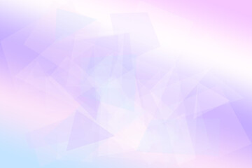 Obraz premium Misty purple and blue triangles overlap in soft focus, creating a peaceful futuristic backdrop for presentations, marketing banners, and digital posters.
