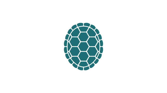 Minimalist Turtle Shell Vector Icon