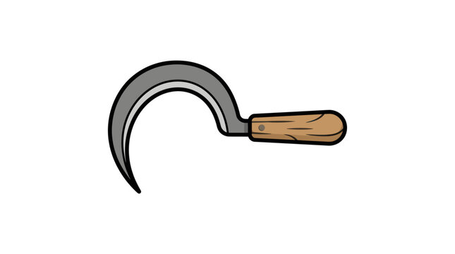 Cartoon Sickle Vector Illustration