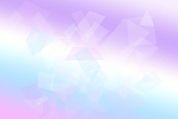 Obraz premium A bright pastel gradient fills the frame while translucent geometric triangles drift subtly, making a clean abstract background for tech and wellness branding.