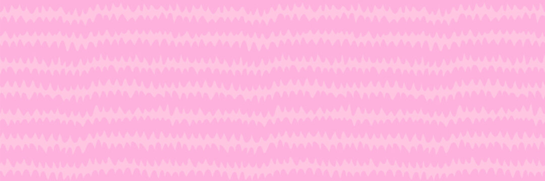 Watercolor baby stripe seamless pattern with pink horizontal wave lines in soft pastel tones, hand painted texture. Baby watercolor stripe pattern. Drag to swatches panel to use
