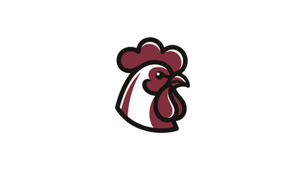 Rooster Head Mascot Logo Design © Mr