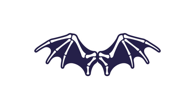 Bat Wings Skeletal Vector Illustration