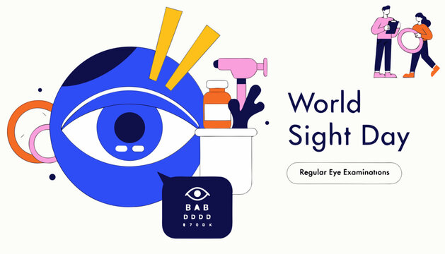 World Sight Day, eye care, vision awareness, health icons, vector graphics