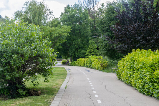 Park in Dobrich, Bulgaria, in summer

