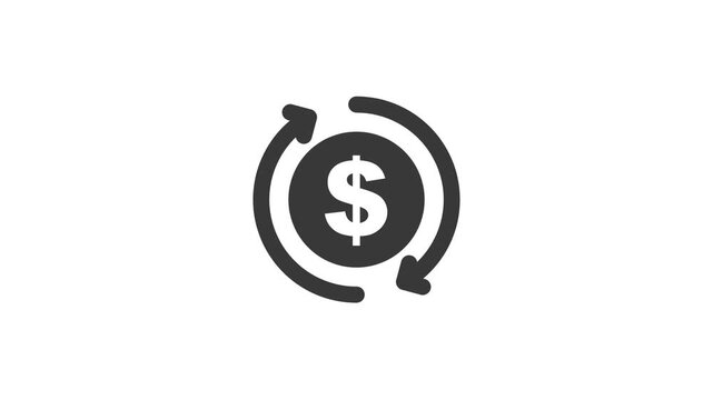 Financial Cycle Currency Exchange and Monetary Flow Vector Icon for Business Transaction and Global Wealth Management Illustration