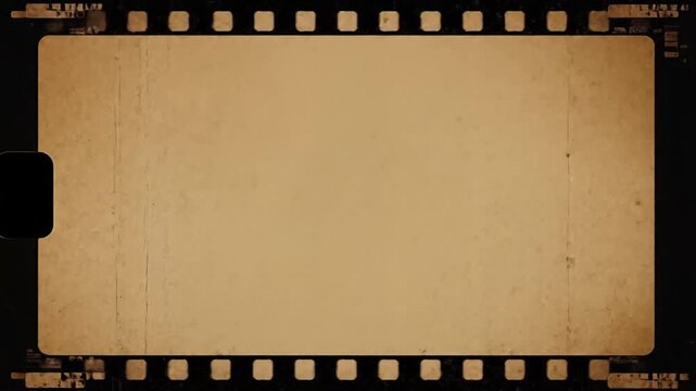 Vintage film strips worn and aged with subtle textures creating a nostalgic cinematic background