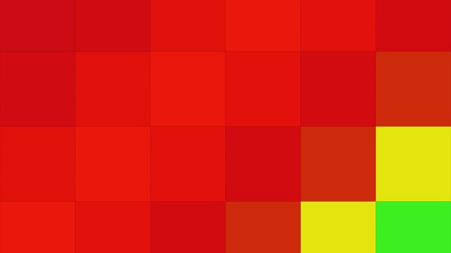 Abstract Red Pixel Background with Color Gradient Blocks