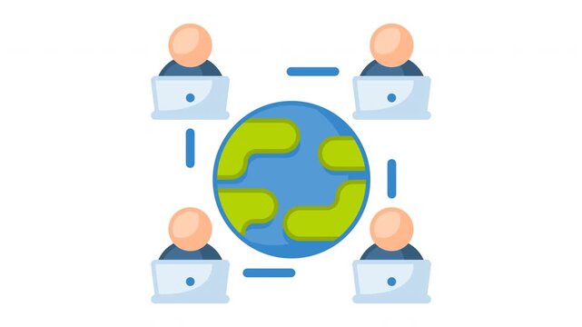 Animated remote team icon