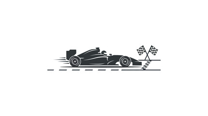 Naklejka premium Formula One Race Car Vector Illustration