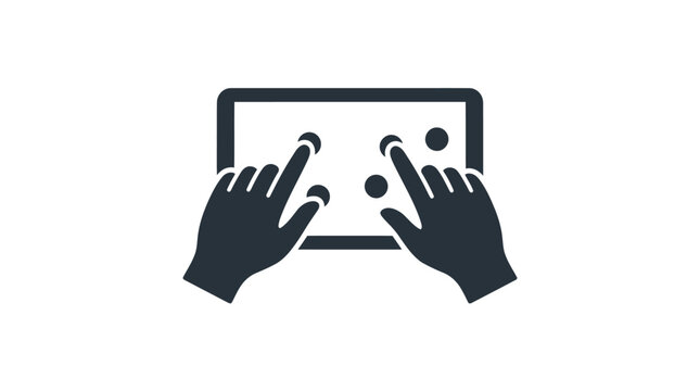 Multi-Touch Tablet Gesture Icon Vector