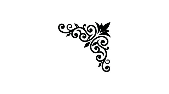 Elegant Floral Corner Border Vector
