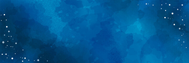 Watercolor Illustration of a Starry Sky Background © kinonoko