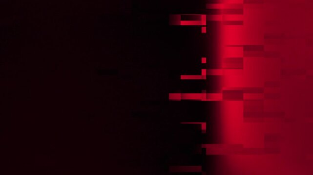 red neon background with simple glitch effect on left. featuring modern footage design