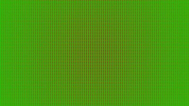 A vibrant green background with a subtle texture and a repeating pattern of tiny red dots scattered across it evenly