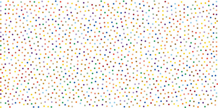 Colorful confetti dot seamless pattern background, vibrant multicolor festive polka design, abstract texture for celebration, party and playful decoration, Playful Bright Wallpaper Wrapping Paper