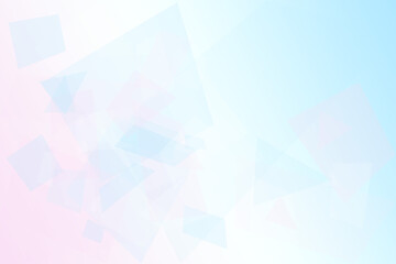 Obraz premium A calm abstract backdrop featuring softly layered geometric shapes in light blue and blush tones, ideal for clean branding, web headers, and serene promotional designs.