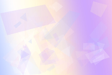 Obraz premium Pastel geometric shapes drift across a soft lavender and cream gradient, creating a calm, modern backdrop ideal for presentations, design mockups, and web hero sections.