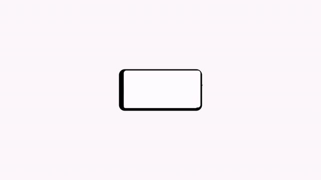 Rotate Your Phone or mobile rotation animation, Turn you Smartphone and rotate device screen animation on transparent background