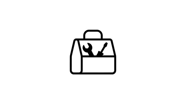Toolbox with Tools Vector Icon