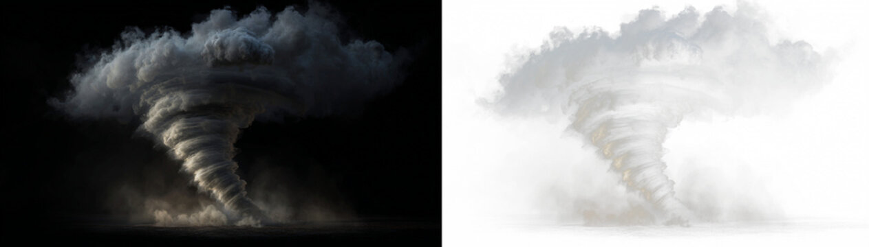 Powerful whirlwind png illustration with rotating vortex and weather disaster atmosphere.