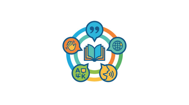 Multilingual Communication and Education Concept