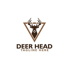 Obraz premium Deer head logo icon isolated on white background