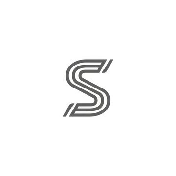 Stylized letter S logo design with parallel lines.