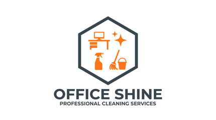 Obraz premium Office Shine Professional Cleaning Services Logo.