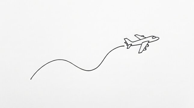 Airplane flying high in sky with contrail