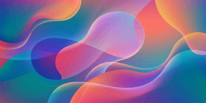 Abstract liquid fluid bubble shapes background with abstract gradient colorful background artistic wallpaper creative elements composition backdrop presentation decoration template