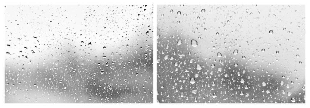 PNG Raindrops on glass create texture on transparent background