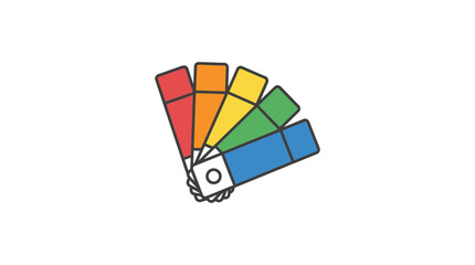 Fototapeta premium Colorful paintbrush with rainbow colors.
