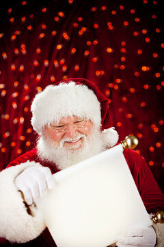 Santa: Looking Down at Christmas List