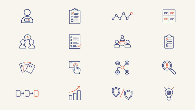 User experience design toolkit icons &ndash; Ideal for application design blogs, user interface guidelines, or prototyping software interfaces.