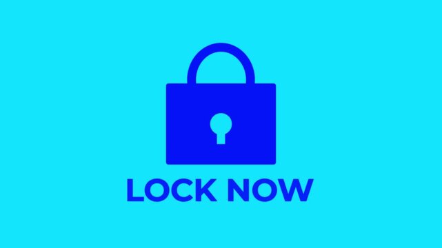 Lock icon animation. animated on locked and unlocked .Open Padlock animation icon for security, data protection, locking mechanisms,