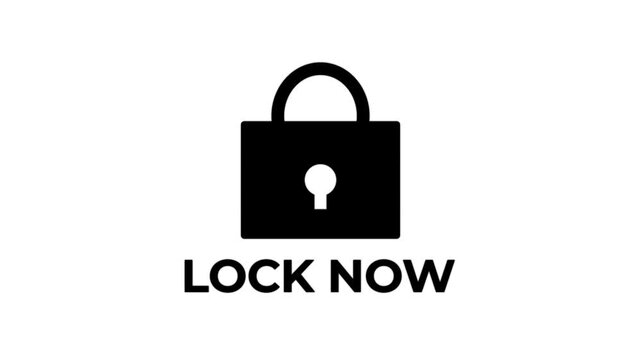 Lock icon animation. animated on locked and unlocked .Open Padlock animation icon for security, data protection, locking mechanisms, and digital privacy concept on black background