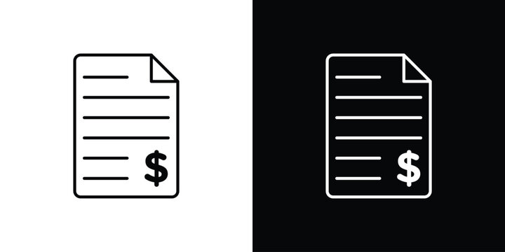 Billing icon graphics editable linear strokes