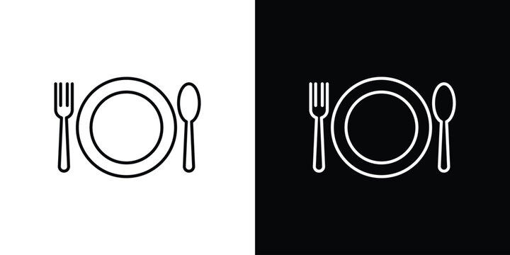 Canteen icon graphics editable linear strokes