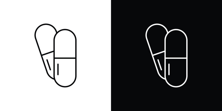 Capsule icon graphics editable linear strokes