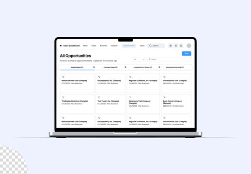 Laptop Mockup Isolated Screen Website Interface App UI UX Web Design Presentation        