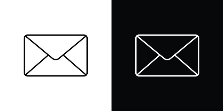 Email icon graphics editable linear strokes